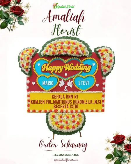 Papan Bunga Pernikahan Bogares Kidul